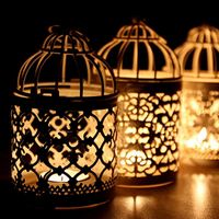 Bandlers Metal Hollow marocain Lantern Solder Thé Light Cradle Home Room Decor Do