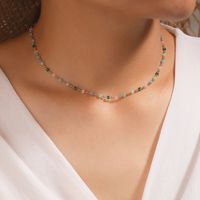 Collar de cuentas de colores para las mujeres Cadenas de cuello Boho Gargantilla Collares Geométrico Cuadrado Bead Joyería en el cuello Accesorios de verano