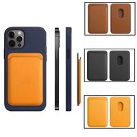 Nuevas fundas de cuero Ranuras para bolsas para la tarjeta de crédito Magsafe Billet Bolsillo de bolsillo para el iPhone 12 13 Mini Pro Max Magnetic