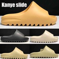 Kanyes 2022 Yeesys Slipper Slide Shoes Fashion Slipper Desert Sand Resin Earth Brown Summer Platform Sandale Black Bone White Men Slippers Foam Runners