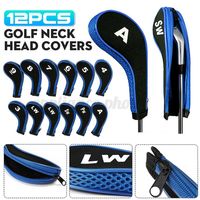 Portable Golf Club Cover Set de hierro con cremallera con la cremallera 12 piezas de desgaste ssistant s Head Protector Accessories 220517
