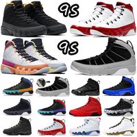 2022 NOUVELLE PARTICULALE GRIS 9 9S MENS BASKETBALL chaussures chaussures baskets change le World University Gold Gym Chili Racer rouge Racer Bleu Anthracite Sports Tachers Taille US 13