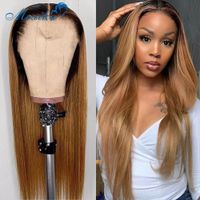 LX Brand Straight Lace Wig 13x1 30 Inch Wig Remy 150% 180 % T Part Wig Brazilian Hair 1b 27 180% ombre Human Hair Wigfactory direct