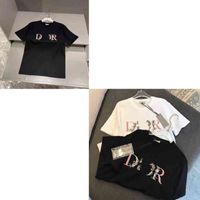 Designer Vintage Oversized Sweat Luxe Diior T Shirt Europe America Fashion Summer New Pure Cotton Round Neck Printed Lovers Short Loose Casual Sports Letter Tshirt