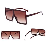 Günstige günstige Quadratmode-Sonnenbrille-Frauen übergroßes Sonnenglas 2021