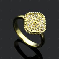 Miłość Pierścionki z liściami ślubnymi Diamond Charm Bangle Pierścień projektant Jewerly Luksuious 14K 18K Rose Gold Silver Plated Lover Women Prezent