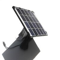 Buheshui 10W 5 V Ładowarka panelowa słoneczna z 5 -metrowym kablem do zabezpieczenia na zewnątrz akumulatora zasilania baterią300i