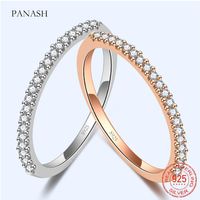 925 Sterling Silver Round Small Zirconia Diamond Rings for Women Classic Simple Trendy Stacking Wedding Band Fine Jewelry JZ002224l