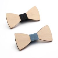 Craves en bois masculin masculin à cravate en bois européen et à la main skinny faux collier