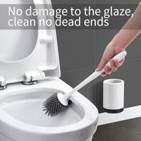 Wall-Mounted TPR Silicone Toilet Brush Rubber Soft Bristles For Bathroom Super Cleaning Tools Durable High-Quality 220511