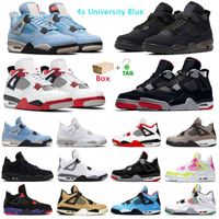 4S Jumpman Basketball Scarpe 4 University Blue White Oreo Fire Red Taupe Haze Neon Black Cat Mens Trainer Sports Sports with Box