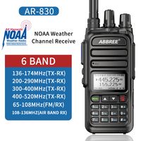 ABBREE AR 830 Air Band 136 520MHz Frequenza di copia wireless a banda wireless walkie talkie noaa meteoro