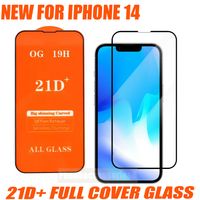 21D Plus Tampa completa Protetor de tela de telefone de vidro temperado para iPhone 14 13 12 11 Pro Max mini xr xs 6 7 8 Samsung A12 A13 A33 A53 A73 iPhone14 Glass