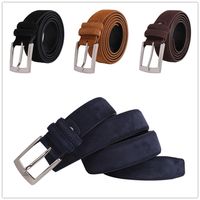 Cinturão de couro genuíno da moda para jeans Women and Mens Luxury Suede Belt tiras 220531