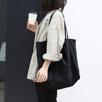 Akşam çantaları lüks tasarımcı çanta büyük kapasite minimalist stil bayan omuz çantası rahat tuval düz renkli tote