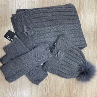 Шляпы шарфы перчатки наборы дизайнера мужская шарф -шарф набор перчаток