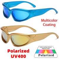 Солнцезащитные очки поляризованные эстетические мужчины дизайн спортивных винтажных зеркальных солнечных очков Женские оттенки панк -очки золотые блюзонгсунгессунгунгессы