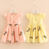 Girl's Dresses 2022 Summer 3 4 5 6 7 8 10 12 Years Kids Beautiful Sweet Knee Length Sleeve Embroidery Party Prom For Girls