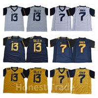 NCAA Virginia Mountaineers 13 David Sills V White College Football Jersey 7 Will Grier Navy Blue Yellow Limited Mens Jerseys Good quality