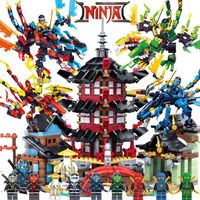 Ninjas Temple Set Building Blocks Diy City met Movi Figur Model Bricks Toys Collection Gifts For Children Adult