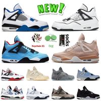 Jumpman 4 4s High Basketball Shoes Mens Sneakers GS Motorsport DIY Shimmer Fire Red Sail Cool Grey University Blue Black Canvas White Cement Trainers Sports Size 13