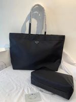 Mulheres Nylon Tote Bag Bag Saco de Mãe Simples e Elegante Espaço de Bolsa de Compras com delicada alça de couro para viagens grandes ou uso diário
