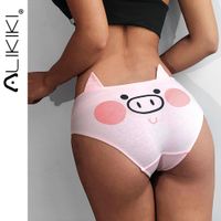 1 2 3pcs Pink Pig Print Panties Cotton Underwear Cute Cartoon Briefs Set Sexy Underpants Girls Thongs Knickers Hipsters