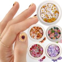 Nail Art Decorations 50pcs box Color Mixed Small Daisy Flower Rose Ultra-thin Wood Pulp Patch DIY Jewelry DecorationNail