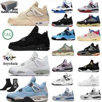 Sail Oreo University Blue 4 4S Men Basketball Shoes Black Cat Fire Red Tour Yellow Wild Things White Cement Bred Infrared Zen Master