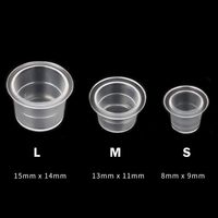 New 1000pcs S M L Plastic Disposable Microblading Tattoo Ink Cups Permanent Makeup Pigment Clear Holder Container Cap Tattoo Acces298U