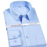 Erkek Elbise Gömlek Yüksek Sınıf 100% Merserize Pamuk Kare Yaka Katı S ~ 5XL Uzun Kollu Slim Fit Kolay Bakım