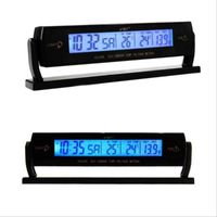 Interior Decorations Auto Car Temperature Voltage Clock Digital LCD Thermometer Meter Monitor Alarm Accessories