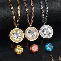 Pendant Necklaces Pendants Jewelry Great Wall Pattern Diamond Stainless Steel Womens Necklace Hzsq57 Drop Delivery 2021 Tapvu