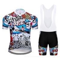 Engraçado Ciclismo Jersey Pro Roupas de ciclismo ropa ciclismo mens de camisa de bicicleta curta rápida mtb biciclo gel Bib Bib Conjunto