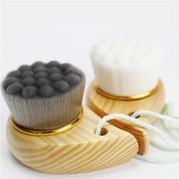 1pcs Set Women Wooden Facial Cleansing Brush Deep Pore Clean Wash Face Comma Brush Soft Fiber Facial Beauty Makeup Tools270m