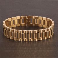 Luxury Gold Cuff Stainless Steel Bracelet Wristband Men Jewelry Bracelets Bangles Gift for Him220V