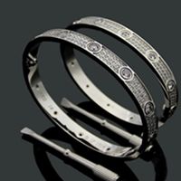 Titanium Steel 3 Row Full Diamond Bracelet Bangle Fashion Women Men Chirstmas Bangles Bracelets for lover Distance Jewelry Gift wi241o