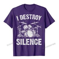 Erkek T-Shirt I Sessizlik Davranıyor Davullar Vintage Davulcu Davul Takımı Davul Seti T-Shirt Harajuku Pamuk Rahat Tees Sevimli Gençlik Tişörtleri Komik GS1W
