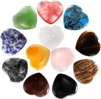 2cm Natural Quartz Coração Em Forma de Pedra Pedra Cristal Cinco Curvado Palm Ame Healing Gemstone Amante Gife Pedras Cristais Corações Gemas