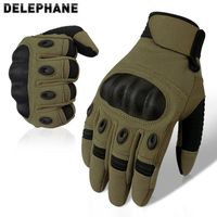 Green Tactical Full Finger Gloves Men Touch Screen Hard Knuckle Windproof Shooting Paintball Motorcycle Army Driving Gym Glove T20213n