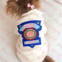 Pet Plush Sweater Dogs Clothing Brand Pets Sweatshirt Dog Apparel Metal Half Zip Casual Sweaters3305