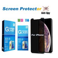 Vidro temperado de privacidade para iPhone 13 12 11 Pro Max Mini x Xr XS Max 8 7 6s Plus Screen Protector para para Samsung S7 J7
