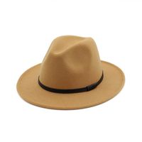 Berets Fedora Hut schwarze Ledergürtel Damen Dekoration Filzhüte für Frauen Wolle Mischung einfache britische Männer Panama Hatberets
