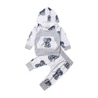 0-24m Newborn Baby Boy Set Elephant Animal Hooded Tops Long Pants Outfits Clothes
