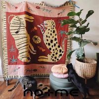 Leopard Wandteppichedecke für Sofa Cobertor Hanging Wall Teppich Bett Flugzeug Decken Decken für Mädchen282h