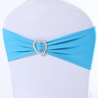 La chaise couvre 100 PCS Spandex Lycra Sashes Elastic Satin Chair Bands with Buckle for Wedding Cover Bows Wholesale