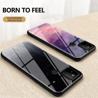 Slim Thin Starry Sky Smooth Tempered Glass Cases For Google Pixel 5A 5G 5 XL 4 4A 3A 3 2 Anti-Scratch Cover214F