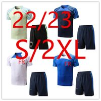 Men FR 2022 soccer tracksuits training suit 21 22 short slee...
