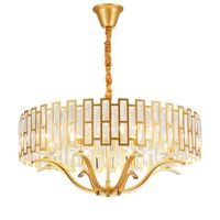 Подвесные лампы роскошные K9 Хрустальная люстра освещение гостиная Золотые светильники скандинавские лампы для спальни лампа