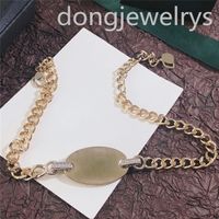 Gold Chain Designer J￳ias Designers de Colar de Colares de Anivers￡rio Rodada Ladies Alfabeto Dongjewelrys J￳ias de Casamento Vintage Luxurno